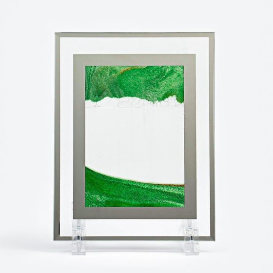 Песочные часы-картина «Андрос», 18×13 см, антистресс, песок зелёный