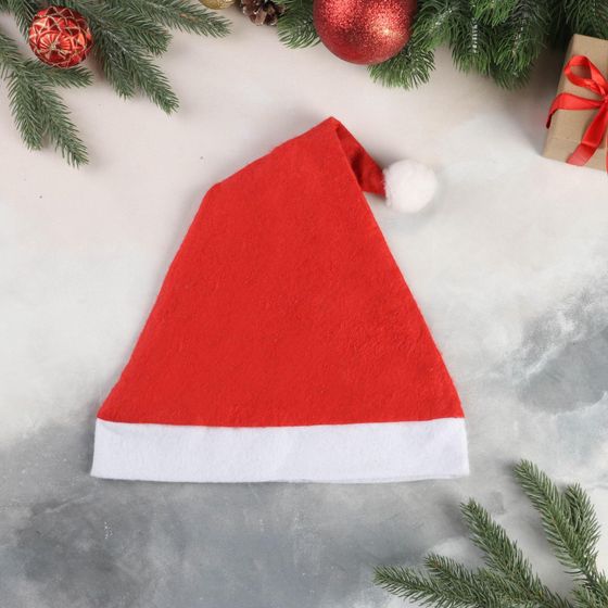 !09 Колпак новогодний 2 штуки: Колпак "С новым годом" звёзды свет, 28х40 см, красный + Колпак «Классика» 37×27 см, красный