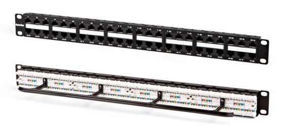 Патч-панель Hyperline PPHD-19-48-8P8C-C5E-110D 19&quot; 1U 48xRJ45 кат.5e UTP