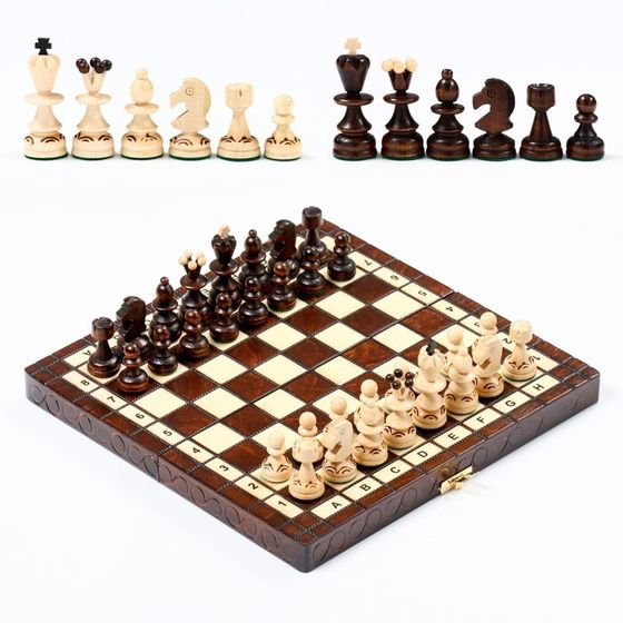 Шахматы польские Madon &quot;Жемчуг&quot;, 28 х 28 см, король h-6.5 см, пешка h-3 см
