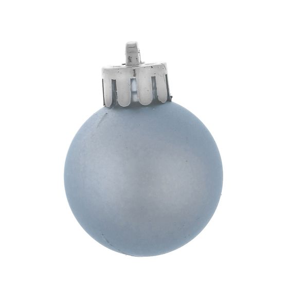 Набор из 12шт Украшение новогоднее Шар "Голубой шелк", D4 см, L9,5 W9,5 H10,5 см