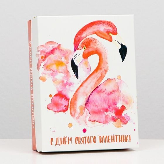 !09 Подарочная коробка (набор 5 штук) сборная "Люблю тебя", 16,5 х 12,5 х 5,2 см.