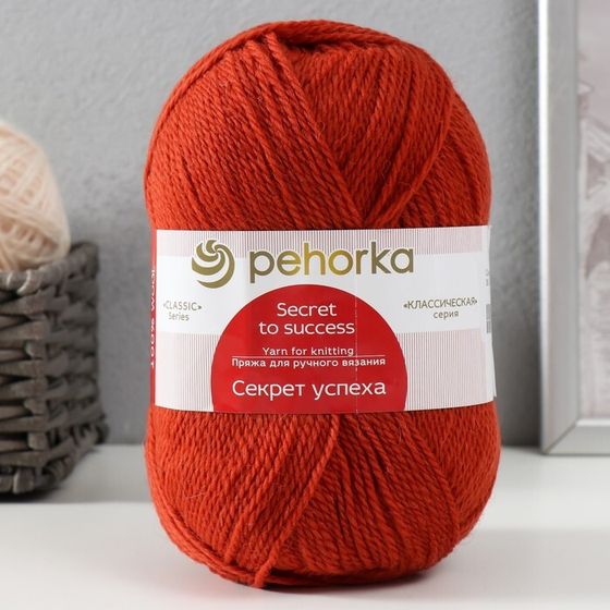 Пряжа &quot;Секрет успеха&quot; 100% шерсть 250м/100гр (30-Св.Терракот)