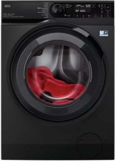 Стиральная машина AEG LWR73166OE черный, стирка 10кг, сушка 6кг, 1600об/мин, с паром, инвертор, англ.панель