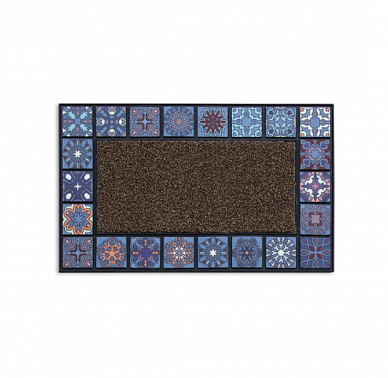 Коврик придверный MOSAIC QUADRO фиолетовый 76x45см