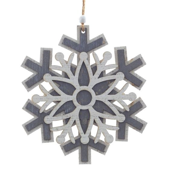 Украшение новогоднее &quot;Снежинка&quot;, L15 W0,5 H16 см, 3в.