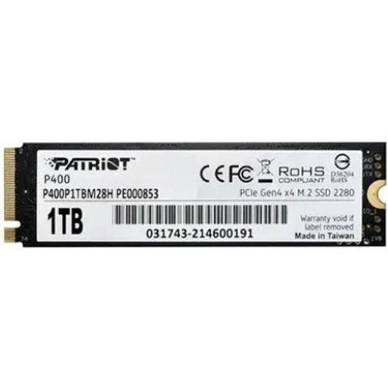 Накопитель SSD 1Tb Patriot PCI-E 4.0 x4 M.2 2280 P400P1TBM28H P400