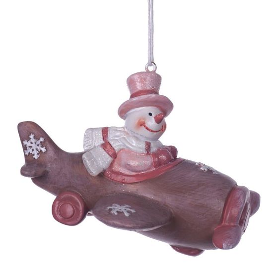 Фигурка декоративная подвесная &quot;Снеговик/Дед Мороз&quot;,  L10 W8,5 H7 см, 2в.