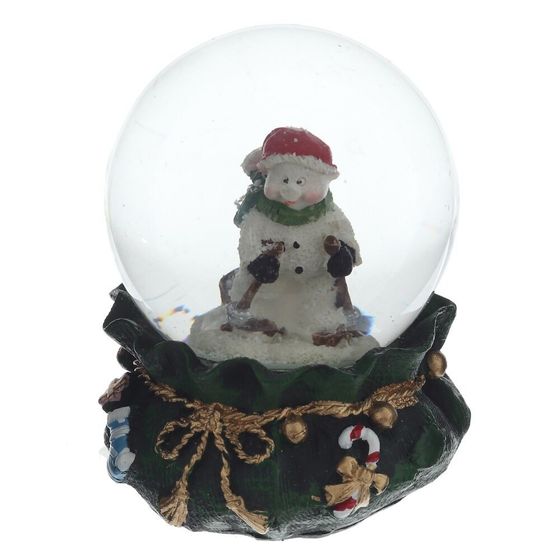 Фигурка декоративная &quot;Снеговик&quot; в стекл шаре, L6 W6 H8,5 см, 2в.