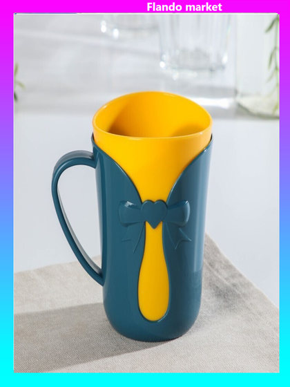 !09 Набор 3 предмета - Кружка «Бант», 400 мл, цвет МИКС