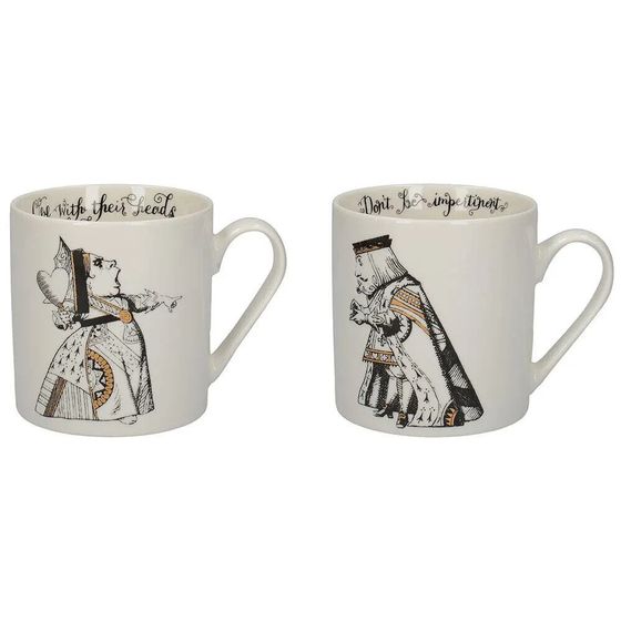 V AND A Alice in wonderland His &amp; Her Mug 350ml 2 units