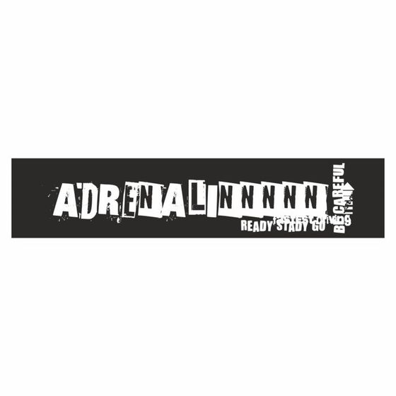 Полоса на лобовое стекло &quot;ADRENALIN&quot;, черная, 1220 х 270 мм