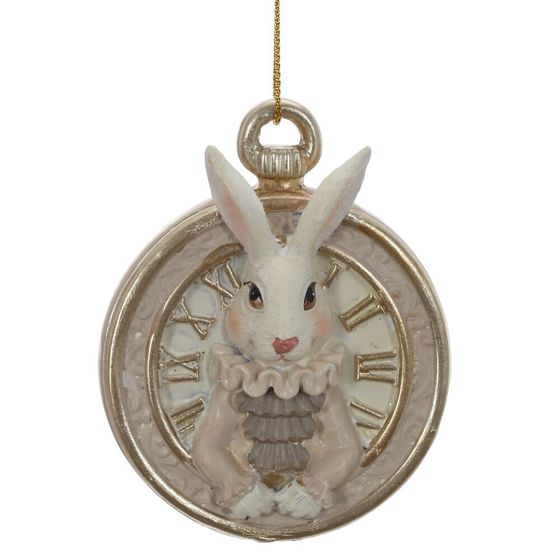 Фигурка декоративная подвесная "Заяц", L5,5 W2 H7 см, 2в.