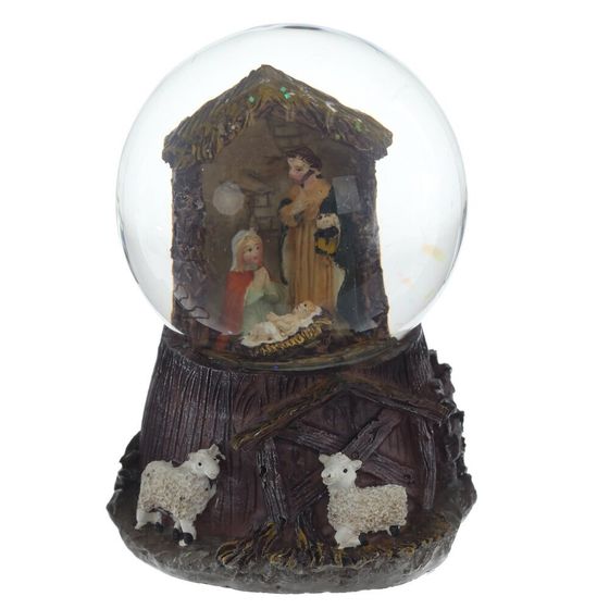 Фигурка декоративная &quot;Вертеп&quot; в стекл шаре, L9 W8 H11,5 см