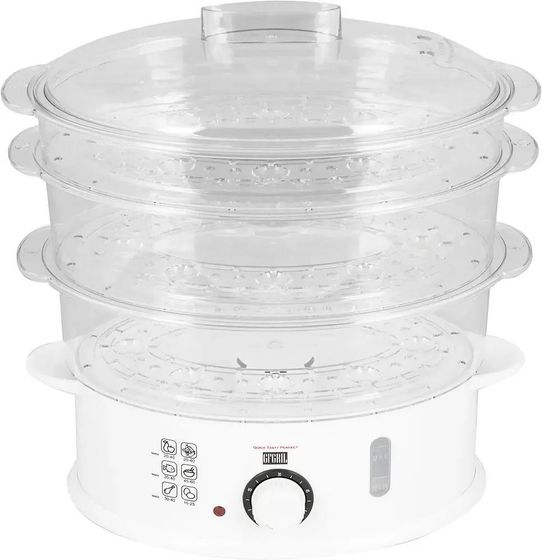 Пароварка GFGril GFS-5MPP 3ярус. 800Вт белый