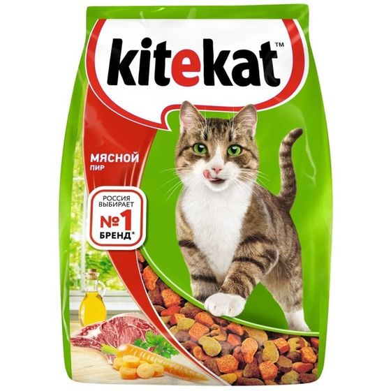 Сухой корм KiteKat &quot;Мясной пир&quot; для кошек, 1,9 кг