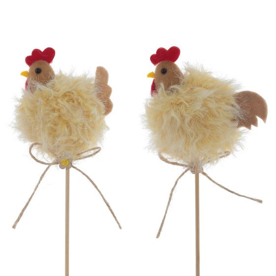 Изделие декоративное (вставка) &quot;Курочка&quot; (4*6,5*7) (блок 12 шт), L6,5 W4 H27 см, 2в.