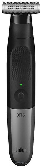 Триммер Braun XT5110 для стрижки бороды, усов, тела насадок:5шт черный/серебристый