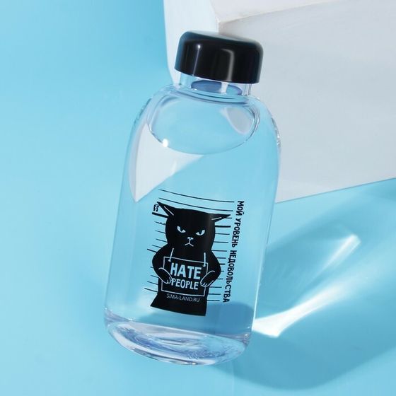 Бутылка для воды «Мой уровень недовольства», 700 мл, МИКС