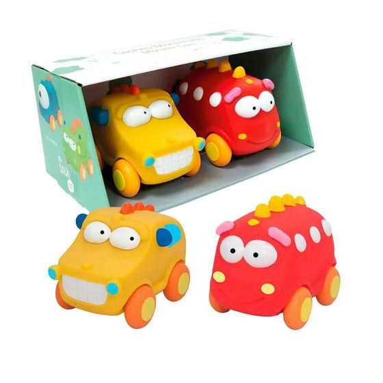 TACHAN Set Of 2 Cars Monsters Yellow &amp; Red