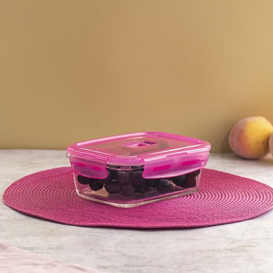 Контейнер ПЮРБОКС АКТИВ НЕОН РОЗОВЫЙ 820мл прямоугольный