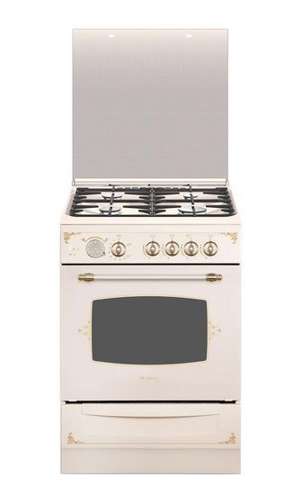Плита газовая Gefest ПГ 6100-03 0279 кремовый ретро стек.крышка реш.чугун