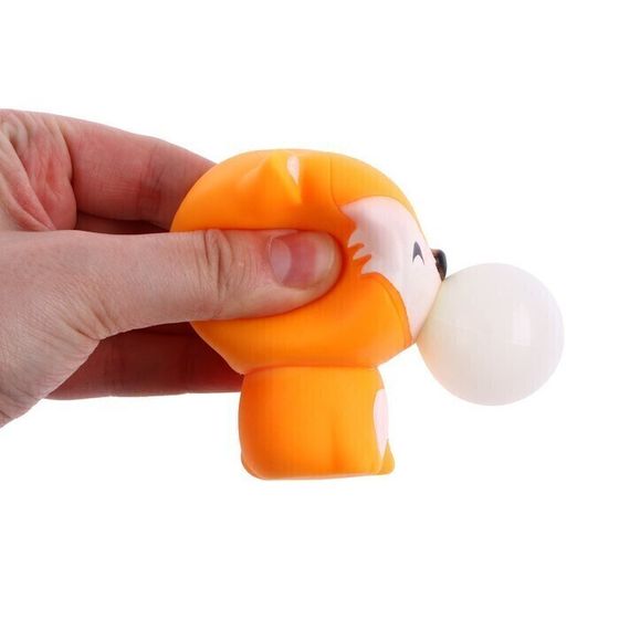 !09 Мялка (набор 2 штуки) «Лисичка» надувает шарик 8 см.