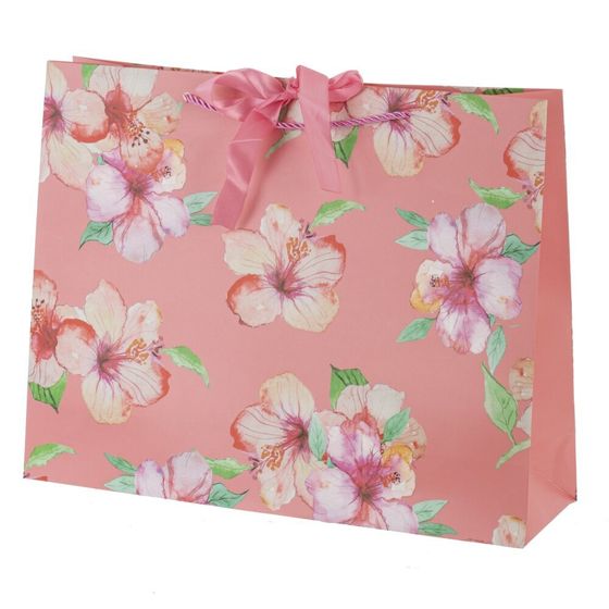 Пакет подарочный (бумага 210г/м2, блок микс 12шт), L38,5 W11 H30 см, 4в.