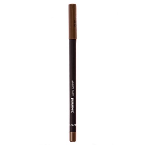 Карандаш для глаз и бровей 03 Saemmul wood eyebrow 03.black brown