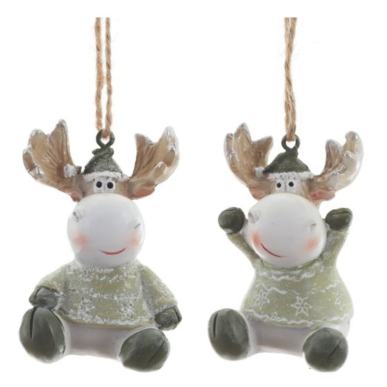 Фигурка декоративная подвесная &quot;Олень&quot;,   L4 W4 H5 см, 2в.