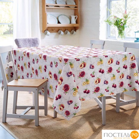 С180Р3664711 Спелые фрукты скатерть рогожка 180 см * 145 см арт 903 Рогожка Comfort Life