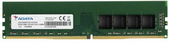 Память DDR4 8Gb 2666MHz A-Data AD4U26668G19-SGN RTL PC4-21300 CL19 UDIMM 288-pin 1.35В Ret