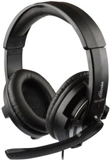 Гарнитура накладные Ritmix RH-515M проводные черный