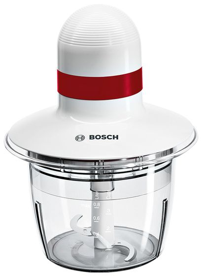 Измельчитель Bosch MMRP1000 0.8л 400Вт белый/красный