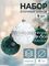 !09 Набор украшений пластик (набор 9 штук) «Джейн - узоры звёзды», d=8 см, цвет зелёно-белый