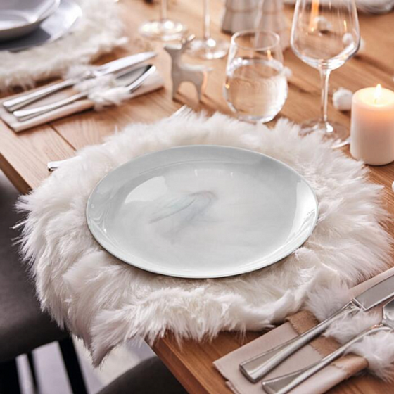 Тарелка обеденная DIWALI MARBRE WHITE25см