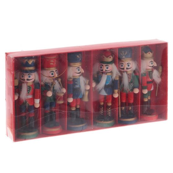 Набор из 6шт Украшение новогоднее &quot;Щелкунчик&quot;, L27 W4 H13,5 см