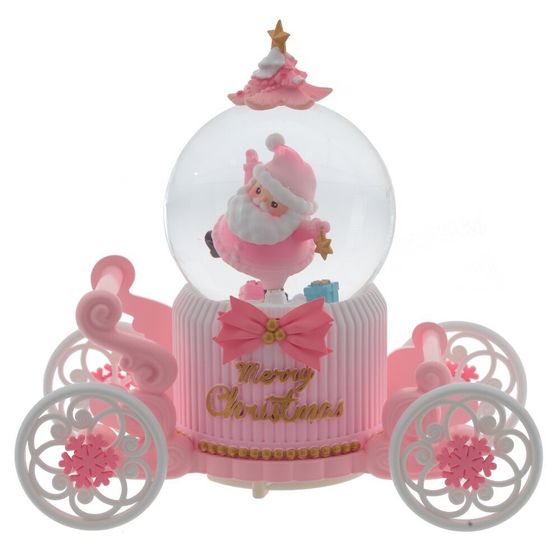 Фигурка декор &quot;Дед Мороз&quot; в стекл шаре (муз, подсвет, вьюга, движ, 3xAAA н/п), D10, L22 W11 H21 см