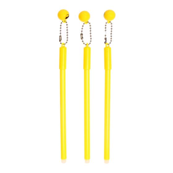 !09 Ручка гелевая-прикол (набор 3 штуки) &quot;Смайл&quot;, подвеска, МИКС