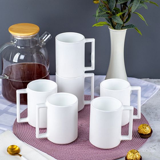 Набор кружек A LA BONNE белая 6шт 380мл