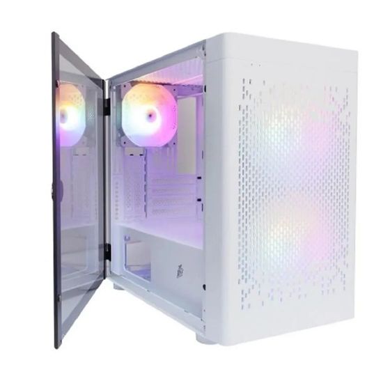 Корпус 1STPlayer DK D3-B белый без БП Mini Tower mATX (D3-B-WH-2F1P-W-1F1-W)