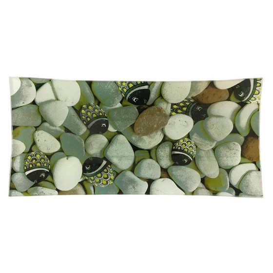 !09 Тарелка декоративная сервировочная "Камни" 28x12 см.