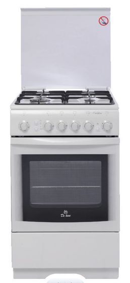 Плита газовая De Luxe 5040.41г (кр) чуг.реш белый