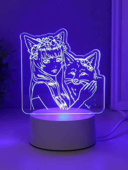 Светильник &quot;Лисица&quot; LED RGB от сети RISALUX 9,5х16,7х18,5 см