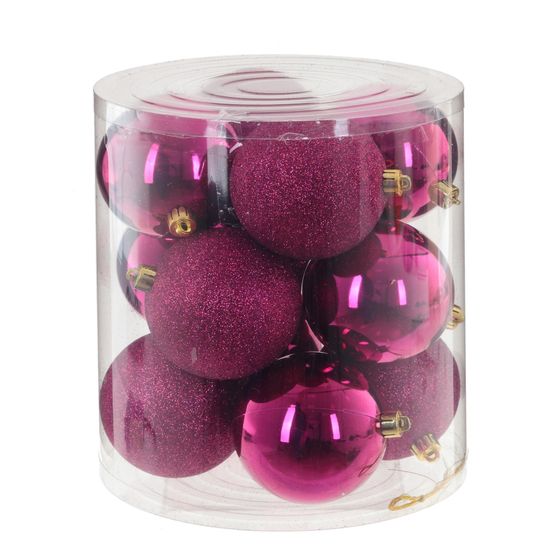 Набор из 12шт Украшение новогоднее "Шар", D 9 см, L19 W19 H21 см