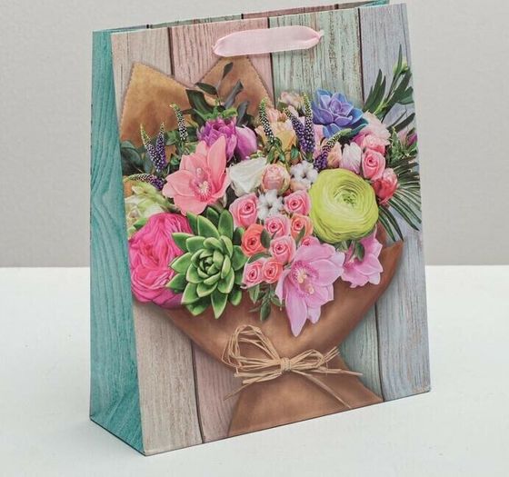 !09 НАБОР 3 ШТУКИ - Пакет ламинированный вертикальный «Поздравляю!», ML 23 × 27 × 11,5 см