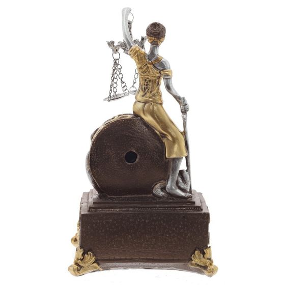 Часы настольные декоративные &quot;Фемида&quot; (1xLR44), L12 W9 H21,5 см