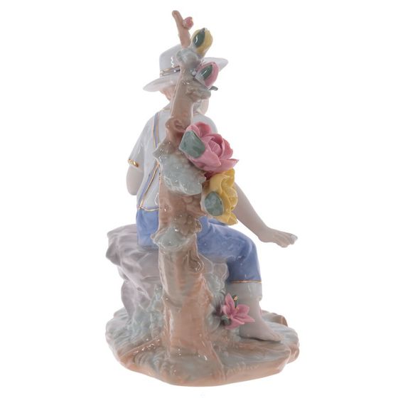 Фигурка декоративная &quot;Мальчик с собакой&quot;, Д24,5 Ш13 В24 см