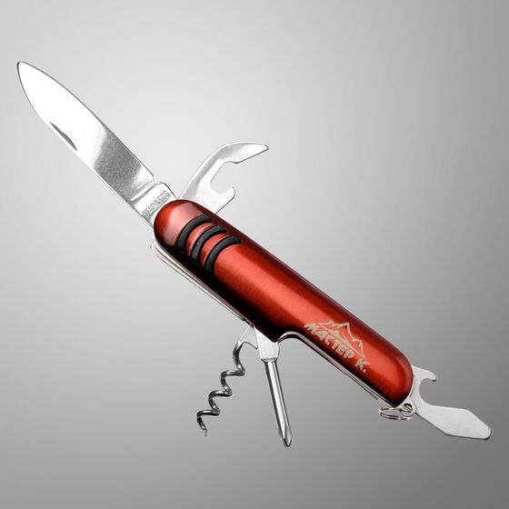 Нож швейцарский &quot;Нейт&quot;,  6в1, красный