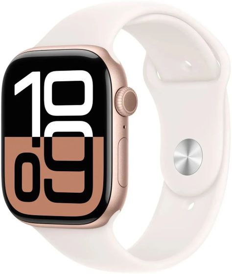 Смарт-часы Apple Watch Series 10 A2999 46мм 160-210мм белый/розовое золото (MWWU3LW/A)